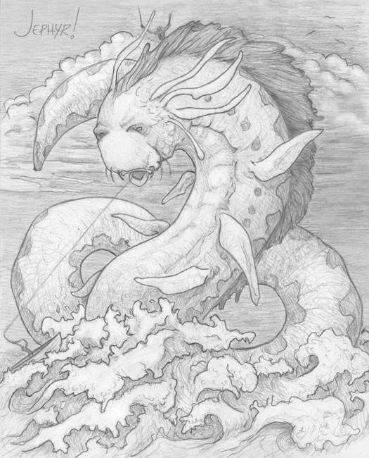 "The One That Got Away; - Pencil Drawing - Copyright 2019, Jephyr (Jeff Curtis), All Rights Reserved